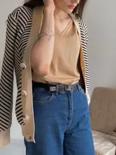 GIGOGOU solo Breasted V cuello mujeres botón árbol de Navidad negro suéter de punto Cardigan suelto de Jersey chaqueta abrigo