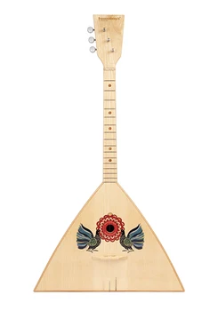 

SBF-EB festival decor balalaika three-string reduced, birds, balalaiker