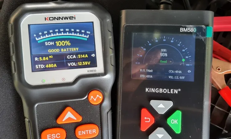 Отзыв о товаре Автомобильный тестер батареи KINGBOLEN BM580 12V 6V CCA Circut тестер Cranking зарядка инструменты BM550 Автомобильный анализатор батареи от пользователя B***a