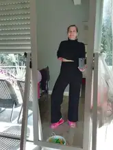 Womens Outfits Tracksuit-Set Pants Two-Piece-Set Knitted Yedinas Korean Winter Casual