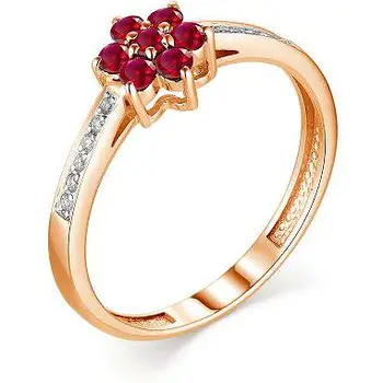 

Alcor ring with rubies and diamonds in red gold