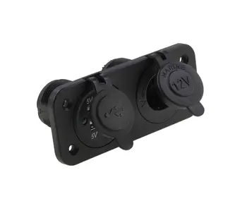 

Panel with USB connector 5 V 2.1A and cigarette lighter aes121439pu