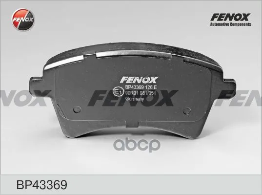 Bp43369_колодки Дисковые Передние! Renault Kangoo 1.6/1.5dci 08 Fenox Bp43369 FENOX арт. BP43369