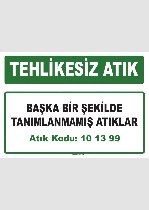 A 101399-не указанные иначе отходы