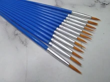 12 Uds. De pinceles de nailon para pintar, accesorios de arte para niños, pincel para pintar con acuarela, artículos de dibujo artístico