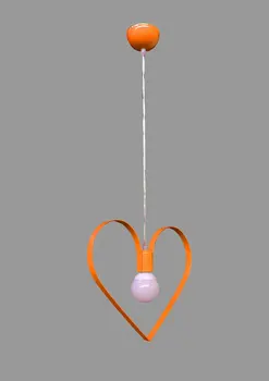 

Chandelier pendant heart, orange for kids rooms children, girls, boys