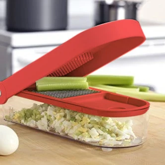 

Vegetable Cutter and Grater with Collection container Quttin White Red (10 X 27 x 5,5 cm)