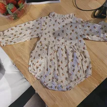 Romper Dress Blouse Shirt Outfits-Spring Floral Girls Newborn Vintage Cotton Summer 2pcs