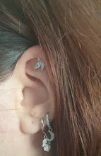 ROXI-Pendientes redondos de aro de lujo con forma de luna y estrella para mujer y niña, aretes de boda, Pendientes de cartílago de Plata de Ley 925, joyería