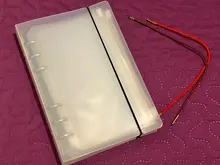 Archivador de fotos A5 A6, productos de almacenamiento, pegatinas de inserción, carpeta de folletos en espiral, 8 Uds., hojas internas, bolsa con cremallera