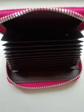 PURDORED 1 pc hombres de negocios titular de la tarjeta de cuero genuino titular de la tarjeta de crédito de las mujeres de la cremallera bolsillo tarjetero Unisex cremallera monedero de la moneda