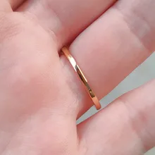 Huitan-Anillos finos minimalistas para mujer, sortija de boda brillante de circón cúbico, alta calidad, versátil, 2020