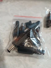 10 Uds 5 pares de alimentación DC pin conector 2,5x5,5mm hembra Jack + macho Jack hembra adaptador DC-022B * 5,5*2,5mm