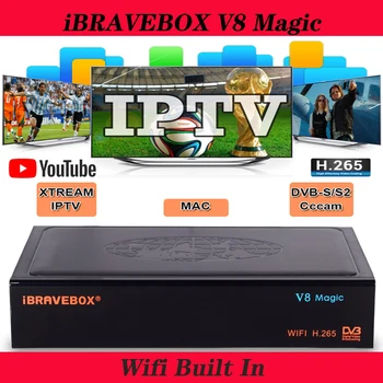 

IBRAVEBOX V8 Magic Full HD Digital mi box H.265 DVB S2 Built-in WIFI fit Cccam IPTV mi Satellite TV receiver Spain receiver box