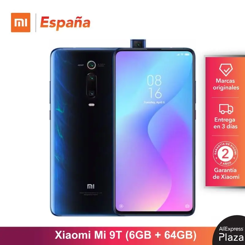  Xiaomi Mi 9T (64GB ROM 6GB RAM Triple cámara de 48 MP Android Nuevo Libre) [Teléfono Movil Versión 
