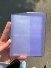 64 tarjetas de capacidad Mini titular carpetas álbumes con bling funda transparente para 6*6*9cm juegos tarjeta multifunción manga titular