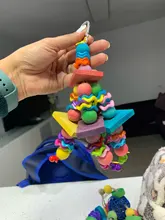 Parrot Toy Swing-Rope Hanging-Ornaments Bird Chew Chew-Toy Wood Plastic Climb Funny Biting