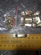 Colgador de marcos de diente de sierra para pared de fotos, dorado, plateado y negro, cuadro con imagen de espejo, ganchos de dientes de sierra con tornillos, 25 uds.