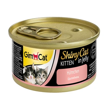 

Gimcat canned shiny cat kitten "chicken" D/kittens, 70g-12 PCs.