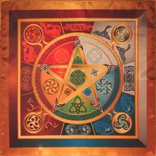 Волшебная скатерть Wicca Force 5, текст-magic power Wiccan Magic, средний размер