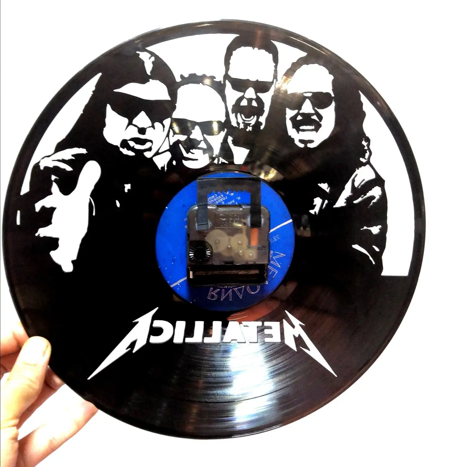 Metallica. Orologio in vinile, orologio da parete in vinile