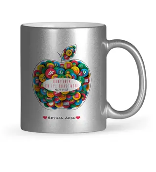 

Personalized World Best Öğretmeni Silver Gilt Mug Cup-12