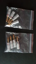 Conector de Banana de 4mm, conectores banana para altavoz de 24K, chapado en cobre y oro de 4mm, con poste de encuadernación de 4mm, 4 Uds.