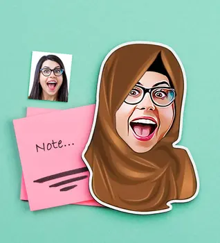 

Personalized Veil Lady Caricature Of Wooden Magnet-1