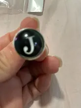 Gemelos con letras del alfabeto para hombre, A-Z, Color negro, camisa de caballero, gemelos de boda, regalos de joyería