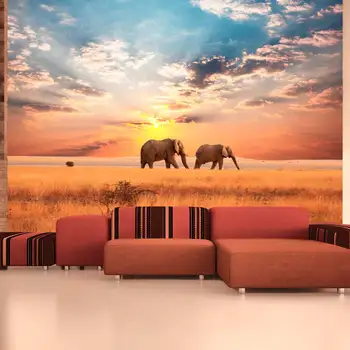 

Wall mural-elephants in the African savannah-300x231 cm