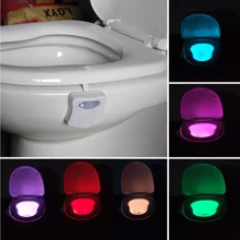 Smart PIR Motion Sensor Toilet Seat Night Light 8 Colors Waterproof Backlight For Toilet Bowl LED