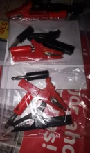 Alligator-Clip Socket-Battery Test-Probe Banana-Plug Black 55MM with 4mm Red