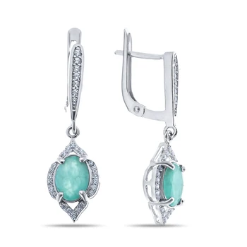 

Earrings made of silver with cubic zirconia Sint. And cubic zirconia