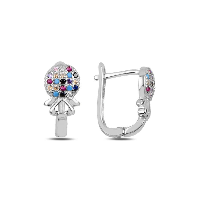 Серебряные 925 пробы циркониевые серьги J