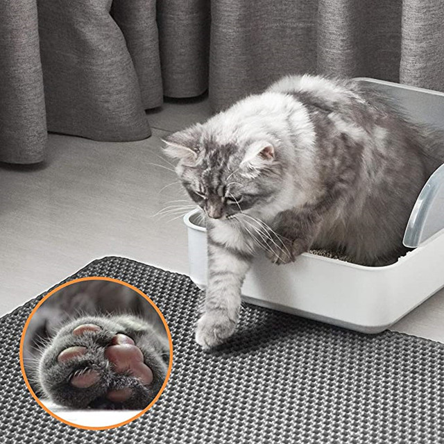 Litter Mat Double-Layer Pet Cat mat Litter Trapper Mats with Waterproof EVA Bottom Layer Non-Slip Clean Pad Cats Bed Mat New