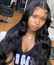 30 pulgadas de la onda del cuerpo de la peluca con malla Frontal Pre arrancado con el pelo del bebé Remy brasileño 13x4 Frontal de encaje pelucas de cabello humano para las mujeres negras