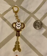 1/1 de Anime de dibujos animados de cola de hadas de Zodiac, espíritu de la estrella mago citación clave doce llavero con diseño de constelación Cosplay regalo