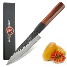 Handmade Petty Knife 145 mm Japanese AUS-10 3 Layers Steel Mini Chef Japanese Kitchen Knife Home Cooking Tools Paring Knife NEW