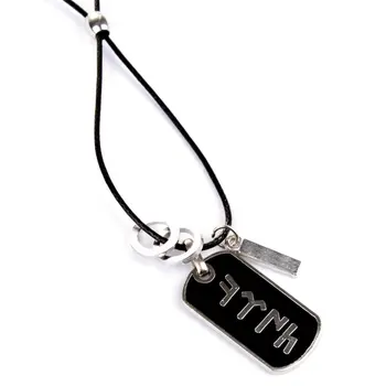 

Angemiel Men Göktürk Turkish Leather Imprint Male Necklace