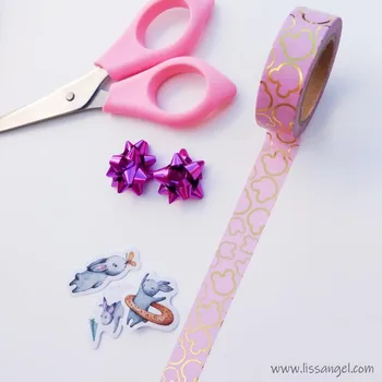 

Metallic Gold Foil Mouse Silhouette Washi Tape