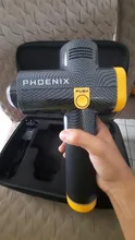 Phoenix-pistola de masaje de percusión a2, masajeador corporal eléctrico negro, terapia con 4 cabezales, MG55008