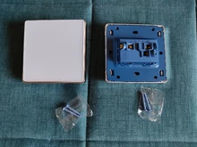 Delviz-Interruptor de cristal para panel grande, dispositivo eléctrico empotrado de lujo con 1 entrada y 2 vías de 16A, luz estándar estilo europeo/británico para montaje de pared