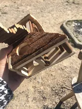 Pets Wooden House 2 Storey Small Villa Waterproof 2 Stairs Play Cage for Hamster PXPC