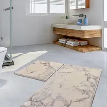 Коврики для ванной нескользящие Противоскользящие коврики Нескользящие анти плесень Sarah Flosl The Cottongr 2'Li набор 60X100 Cm-50X60 см