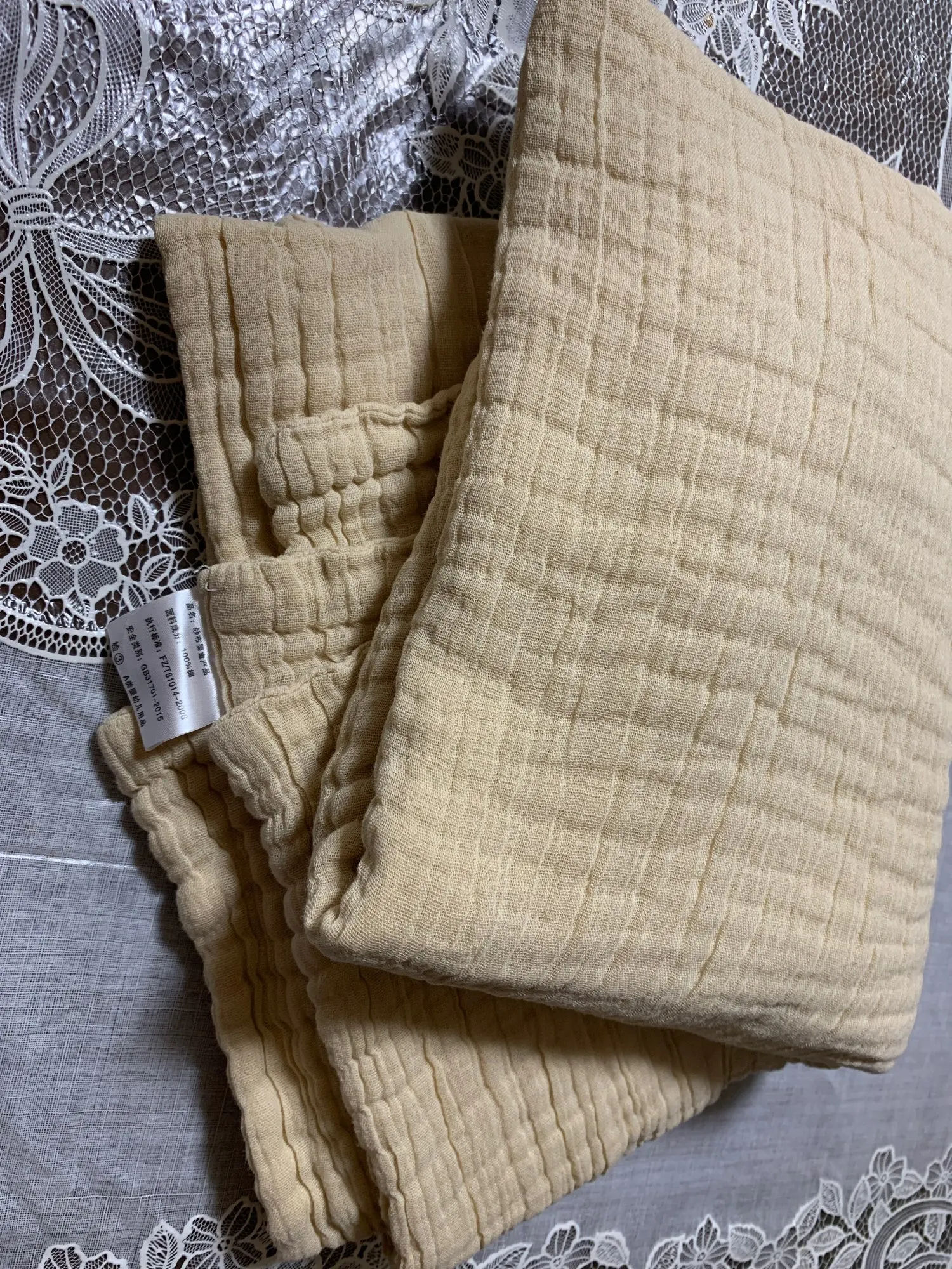 6 Layers Bamboo Cotton Baby Receiving Blanket Infant Kids Swaddle Wrap Blanket Sleeping Warm Quilt Bed Cover Muslin Baby Blanket photo review