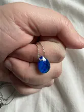 Humor de cambio de Color emoción sentimiento de Control de temperatura de la gota de agua colgante en forma de lágrima de acero inoxidable collares de cadena