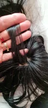 Halo Lady-Clip de belleza para mujer, cabello humano con explosión de flequillo, pieza central, pelo lacio brasileño no Remy para la pérdida de cabello