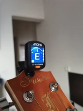 Guitar Tuner Chromatic Bass Ukulele Rotatable Black for Acoustic Lcd-Display