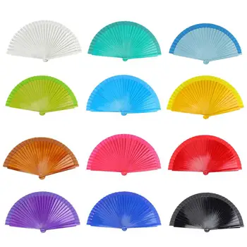 

Lot 12 of you. Wooden wedding fans plain colors, detail for woman invited, christening communion parties, Christmas gifts