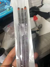 Pincel de Gel UV para manicura profesional, pincel acrílico transparente para arte de uñas, pintura, dibujo, herramientas de fototerapia, 3/7 Uds.